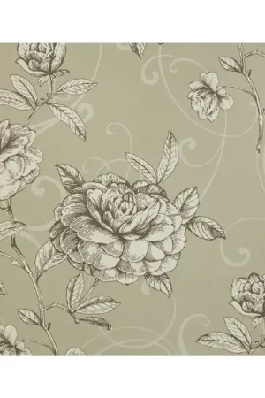 Populair Dutch Wallcoverings Promo Papierbehang Bloemen 1211.7